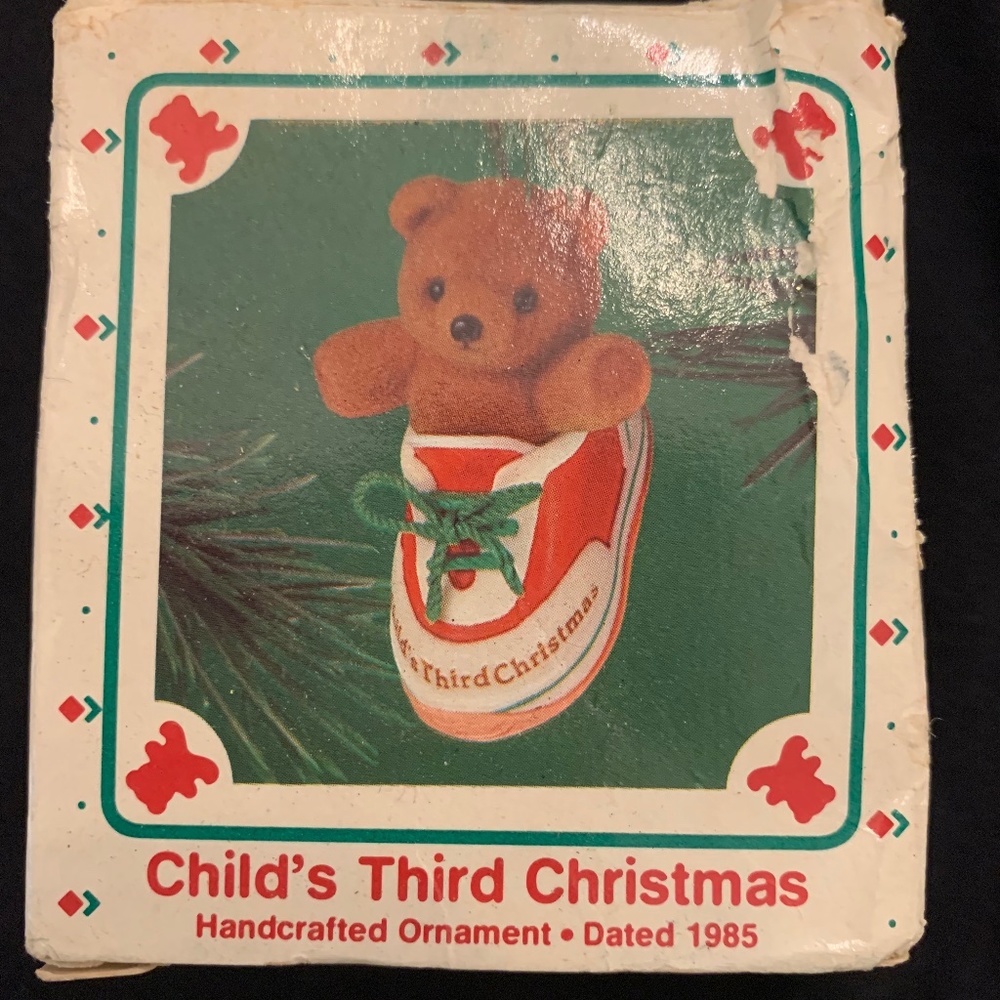 1985 Hallmark Keepsake Ornament Child's Third Christmas in Box Collectable
